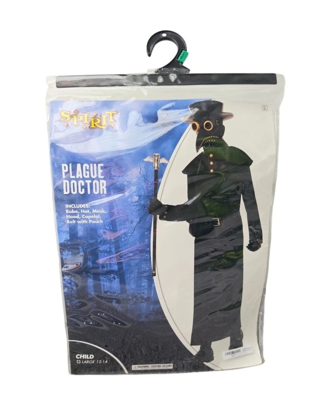 Spirit Halloween Plague Doctor Costume Child Large 12-14 Complete 6 Piece Set*